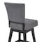 Armen Living Gia 26" Counter Height Swivel Gray Fabric and Espresso Wood Bar Stool LCGIBAESGR26 - alternate 6